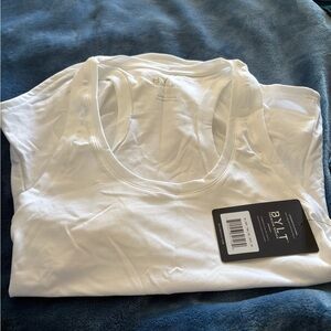 Women’s white BYLT basics drift racerback  tank top. New with tags. Medium.